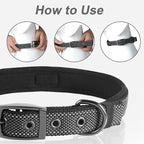 PetiFine Dog Collar for Large Dogs, Neoprene Padded and Adjustable, Reflective - Image 5