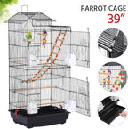 Yaheetech 39-inch Roof Top Large Flight Parrot Bird Cage - Image 4