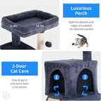 Cat Tree Tower, 36.4" Small Cat Tower - Image 3
