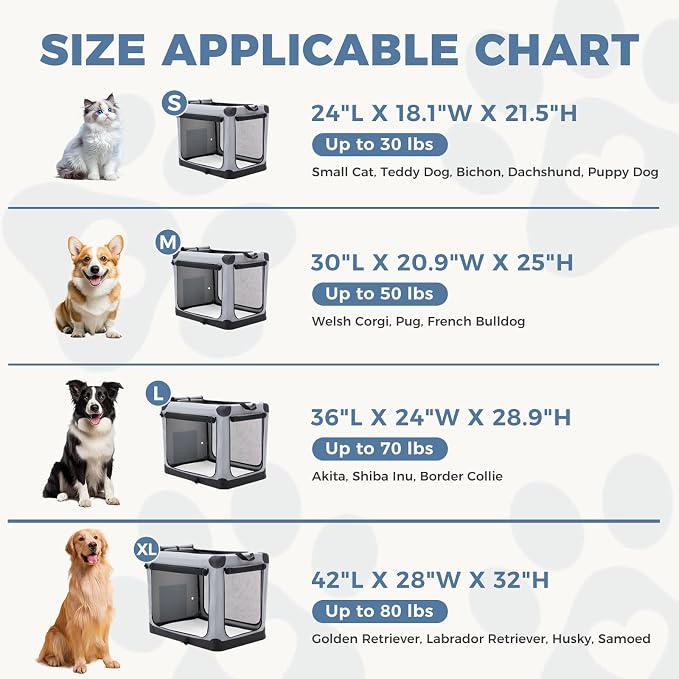 DUMOS Dog Crate 42 Inch Travel Cat Pet Carrier - Image 5