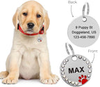 Paw Shape Dog ID Tag Stainless Steel Custom Laser Engraved, Cute Bling Glitter - Image 5