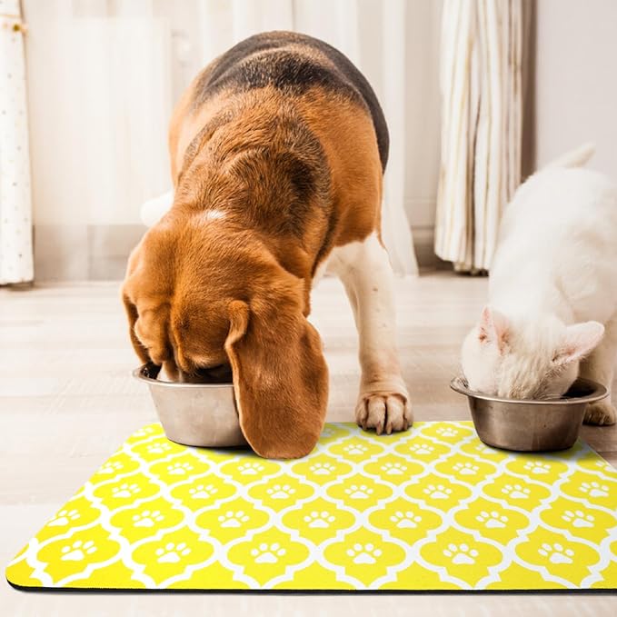 Dog Food Mat 17X30 Inch Pet Feeding Absorbent Mats - Image 7
