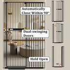 WAOWAO 71" Extra Tall Cat Pet Gate 29.92-37.79" Wide Pressure Mounted Walk - Image 5