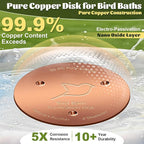 NNG 1 Pack Bird Bath Copper Disk, 1mm Thick Reinforced 99.9% Pure Copper Bird - Image 3