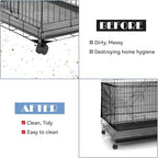 Bird Cage Cover 2 Pcs Universal Bird Cage Seed Catcher Parrot Nylon Mesh Net - Image 4