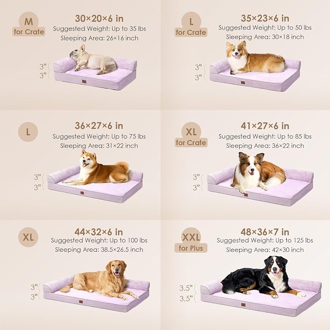 EHEYCIGA Large Dog Bed Memory Foam - Image 2