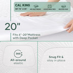 OhGeni 100% Waterproof Mattress Protector, California King Mattress Soft Pad - Image 5