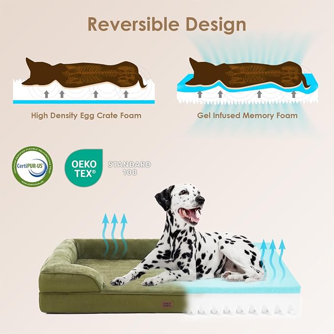 EHEYCIGA Orthopedic XL Dog Beds, Waterproof Memory Foam Dog Bed - Image 4