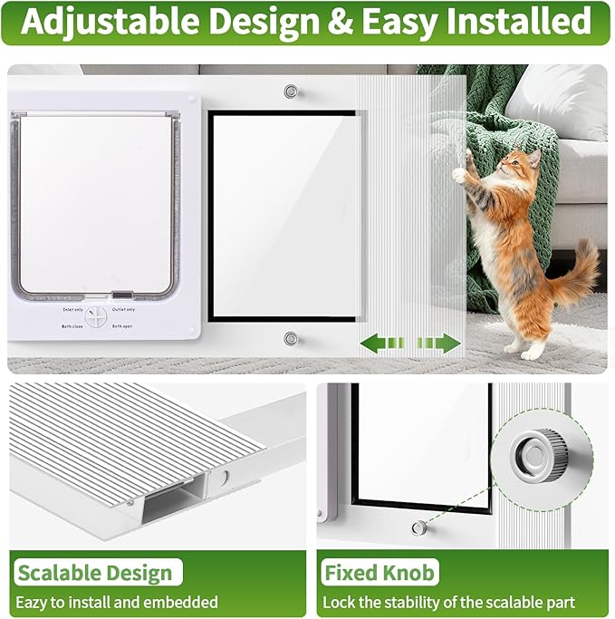 Aluminum Frame Cat Door for Window - Image 3
