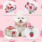 Strawberry Dog Collar, Cute Pink Dog Collars - Image 4