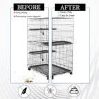 2PCS Adjustable Bird Cage Cover, Bird Cage Seed Catcher, Large Birdcage Cover - Image 5