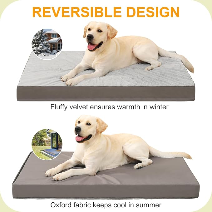 KSIIA Orthopedic Dog Bed Dog Crate Bed Waterproof - Image 4