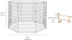 Amazon Basics Foldable Octagonal Metal Exercise Dog Playpen, Indoor/Outdoor - Image 2