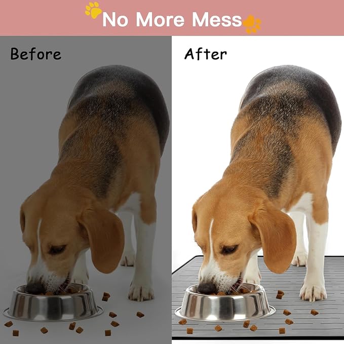 Largest Dog Food Mat, 39.5"x29.5" Silicone Dog and Cat Mat - Image 3