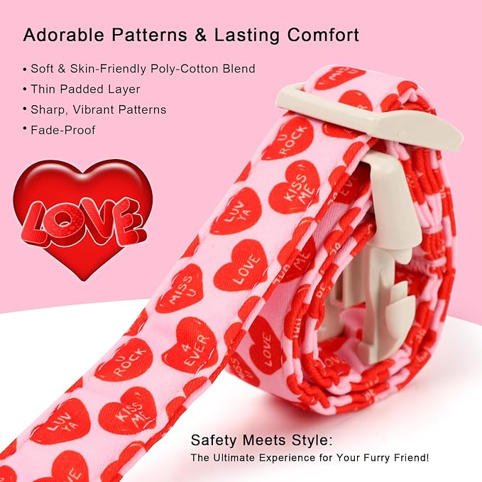 Valentines Dog Collar for Medium Dogs - Image 4