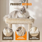 Sweetcrispy 63 inch Cat Tree Tower, Large Multi Level Cat Climbing Tower - Image 5