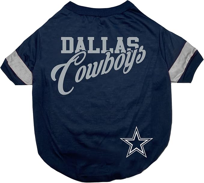 Pets First NFL Dog T-Shirt, Dallas Cowboys, Sports Fashion, Poly-cotton by PETSFIRST