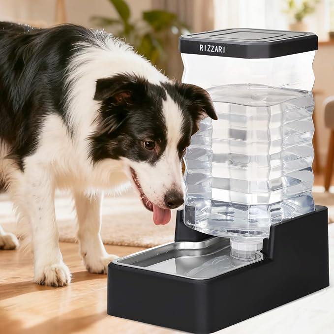 RIZZARI Stainless Steel Dog Water Dispenser : 10L Lagre Capacity Gravity Waterer - Image 7