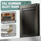 All Aluminum Cat Door Interior Door Black 3 Flaps, - Image 3