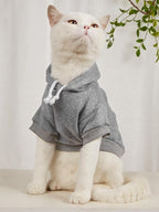 QWINEE Basic Dog Hoodie Sweatshirt Puppy Sweater Warm Cat Costumes Pet Clothes - Image 8