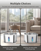 Cat Water Fountain Stainless Steel, 74oz/2.2L Automatic Cat Drinking Fountain - Image 4