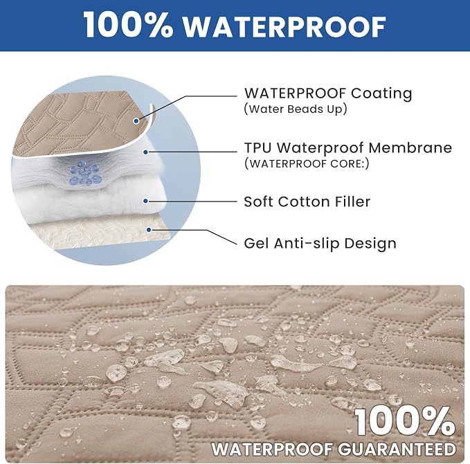 Waterproof Couch Covers for Pets, Waterproof Dog Bed Cover, Anti-Slip Soft Dog - Image 2