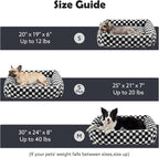 JOEJOY Dog Bed Medium Size Dog, Rectangle Washable Orthopedic Corduroy Fleece - Image 5