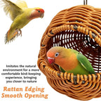BNOSDM Rattan Bird Nest Parrot Nesting House Parakeet Hanging Swing Soft - Image 8