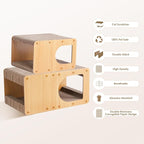 EHEYCIGA Cardboard Cat Scratcher House, 20-Inch Corrugated Cat Scratcher - Image 2