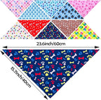 PET SHOW 50Pcs Paw Pattern Dog Bandanas Bulk Washable Puppy Girl Boy Triangle - Image 4
