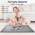 39.4"x29.5" Largest Pet Food Mat, Silicone Dog Mats - Image 4