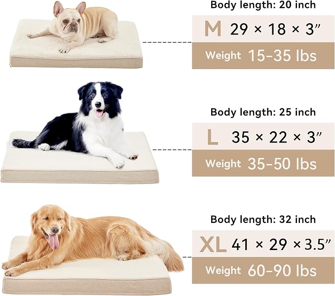 Memory Foam Large Dog Bed, Cooling Dog Beds - Image 7