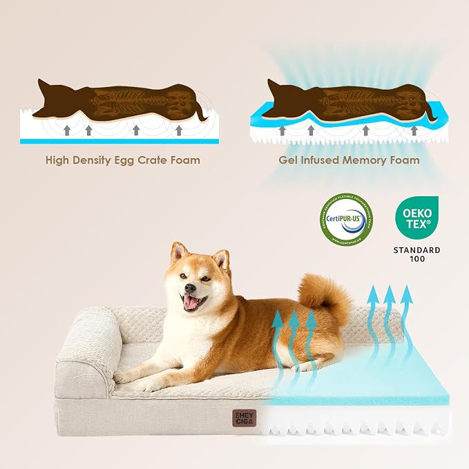 EHEYCIGA XXL Dog Bed Memory Foam, Orthopedic Giant Dog Bed Jumbo - Image 4