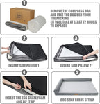 Patas Lague Orthopedic Dog Bed Medium Size Dog 30''X20'', Waterproof L Bolster - Image 6
