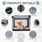 DUMOS Dog Crate 24 Inch Travel Cat Pet Carrier - Image 3