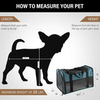 Cat Carrier - Portable Foldable Dog Pet Carrier, Soft-Sided Pet Bag up to 22 Lbs - Image 2