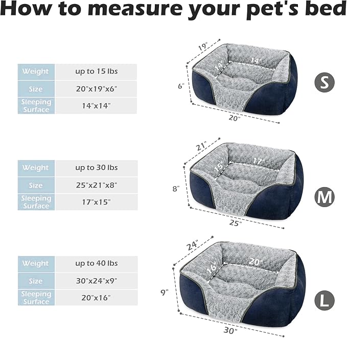 INVENHO Large Dog Bed Rectangle Washable Orthopedic Soft Calming Sleeping - Image 3
