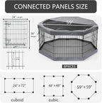 PETIME Foldable Metal Dog Exercise Pen/Pet Puppy Playpen Kennels Yard Fence - Image 3