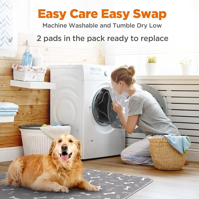 Washable Pee Pads for Dogs Large 48" x 48" 2-Pack Reusable Puppy Pads Pet - Image 5