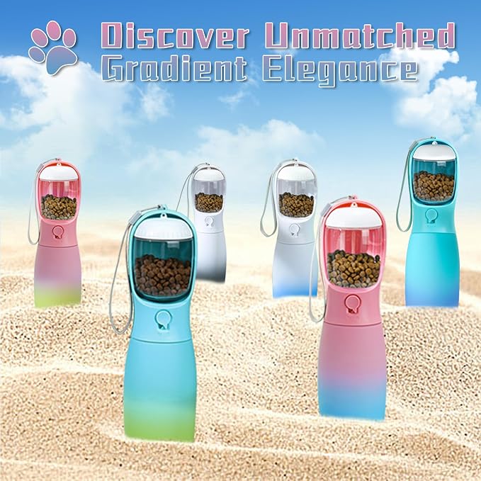 Dog Water Bottle with Food Container, 19Oz Large Capacity Portable Dog Water - Image 9