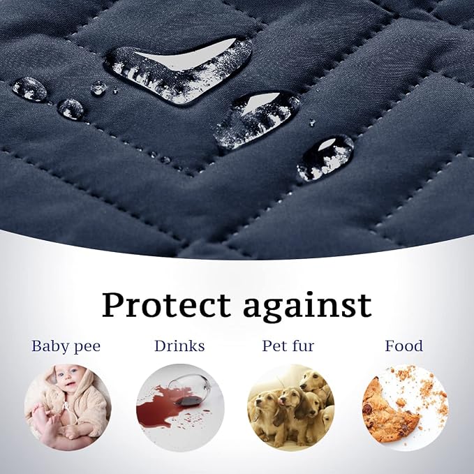H.VERSAILTEX Reversible Quilted Recliner Covers Water Resistant Furniture - Image 3