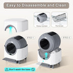 Automatic Litter Box, Self Cleaning Litter Box, Odor Control, 90L Large Capacity - Image 8