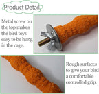 kathson 5 PCS Bird Perch Parrot Stand Cage Accessories Natural Wooden Stick Paw - Image 4
