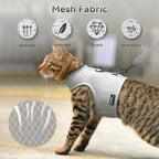 Cat Harness and Leash for Walking Escape Proof Breathable Mesh Fabric, Solid - Image 3