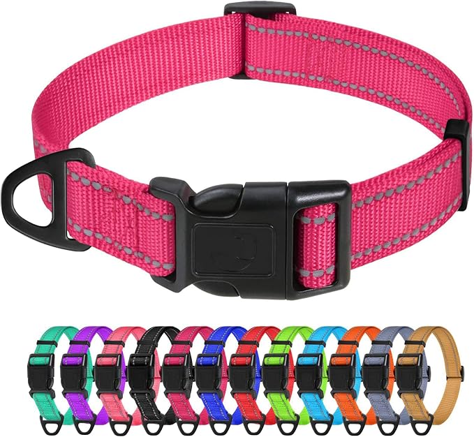 TagME Small Dog Collars, Adjustable Reflective Nylon Pet Collar by TagME