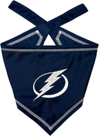 Pets First NHL Tampa Bay Lightning TIE Bandana, Size Small/Medium. Dog Bandana by PETSFIRST