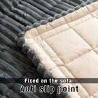 Sofa Cover Fuzzy Couch Cover for Pet, Couch Covers for Dogs Washable Non-Slip - Image 4