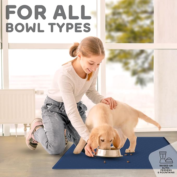 Dog Food Mat - 24x15 Raised Edges Dogs Mat - Image 6