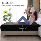 Waterproof Mattress Protector Full, Fitted Sheet Style Breathable Mattress Cover - Image 4