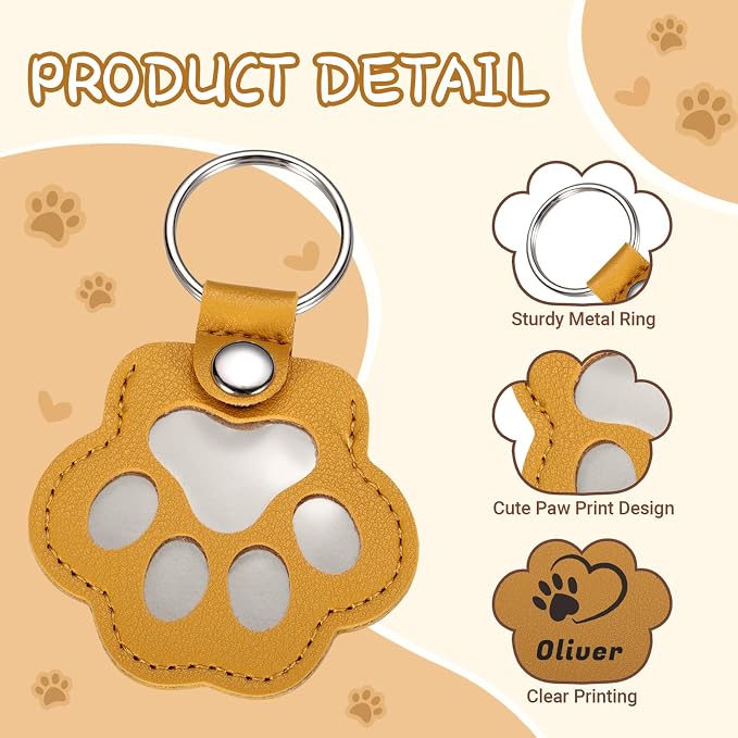 Custom Leather Pet Fur Keychain – Personalized Memorial Keepsake Keyring - Image 5